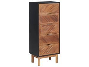 vidaXL Solid Acacia Wood Sideboard MDF Side Storage Wooden Cabinet Buffet