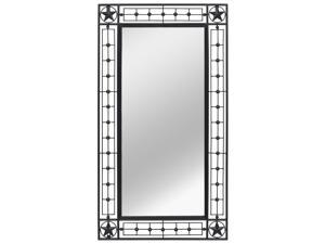 vidaXL Wall Mirror Rectangular Black Bathroom Living Room Home Hanging Mirror