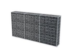 vidaXL Gabion Basket Steel 78.7"x11.8"x39.4" Garden Patio Wall Wire Fence Cage