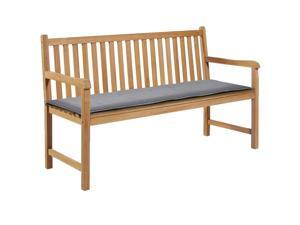 vidaXL Garden Bench Cushion Gray 59" Outdoor Patio Home Support Seat Chair vidaXL Garden Bench Cushion Gray 59" Outdoor Patio Home Support Seat Chair