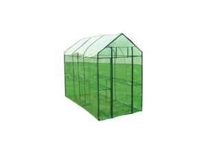 Patio Greenhouse Steel Frame Tear-resistant Cover 2-Shelf Garden Outdoor