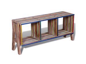 vidaXL TV Cabinet with 3 Shelves Stackable Reclaimed Teak Colorful vidaXL TV Cabinet with 3 Shelves Stackable Reclaimed Teak Colorful