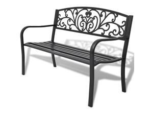 vidaXL Garden Bench Black Cast Iron vidaXL Garden Bench Black Cast Iron