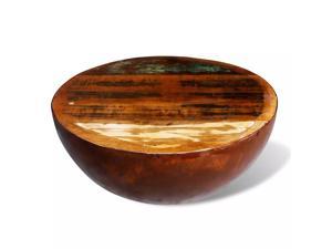 vidaXL Solid Reclaimed Wood Coffee Table Bowl-shaped with Steel Base Furniture