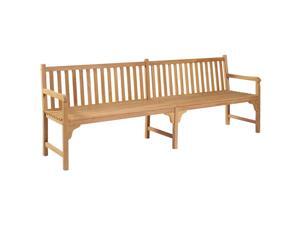 vidaXL Outdoor Bench Solid Teak with Finish 94.5" Patio Garden Seating Park vidaXL Outdoor Bench Solid Teak with Finish 94.5" Patio Garden Seating Park