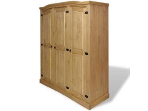 vidaXL Wardrobe Mexican Pine Corona Range 3 Doors vidaXL Wardrobe Mexican Pine Corona Range 3 Doors