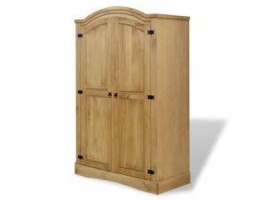 vidaXL Wardrobe Mexican Pine Corona Range 2 Doors vidaXL Wardrobe Mexican Pine Corona Range 2 Doors