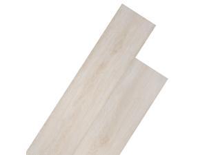 vidaXL Self-adhesive PVC Flooring Planks 54 ft² Oak Classic White Nonslip Tile