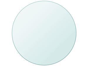 vidaXL Table Top Glass Round 27.6" Clear Tempered Replacement Protection Cover vidaXL Table Top Glass Round 27.6" Clear Tempered Replacement Protection Cover