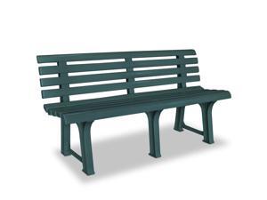 vidaXL Garden Bench Plastic Green Outdoor Bench Chair Garden Yard Furniture vidaXL Garden Bench Plastic Green Outdoor Bench Chair Garden Yard Furniture