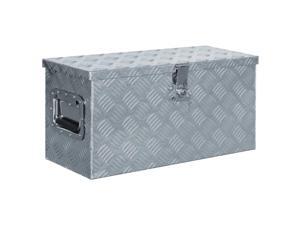 vidaXL Aluminum Box 21.2"x10.4"x11.8" Silver Toolbox Trailer Boxes Organiser vidaXL Aluminum Box 21.2"x10.4"x11.8" Silver Toolbox Trailer Boxes Organiser