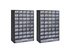 vidaXL 2x 41-Drawer Storage Cabinet Tool Box Plastic Storage Cabinet Tool Case vidaXL 2x 41-Drawer Storage Cabinet Tool Box Plastic Storage Cabinet Tool Case