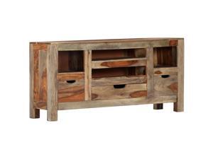 vidaXL Solid Wood Sheesham Sideboard Sturdy Rustic Gray 39.3" Drawer Cabinet