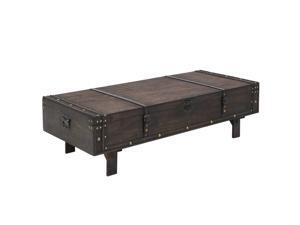 vidaXL Solid Wood Coffee Table Vintage Style 47.2" Living Room Tea Side Stand