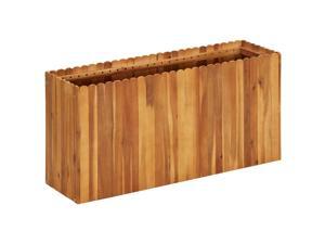 vidaXL Solid Acacia Wood Garden Raised Bed Slatted Open Bottom 39.3" Planter vidaXL Solid Acacia Wood Garden Raised Bed Slatted Open Bottom 39.3" Planter