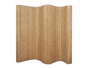 vidaXL Room Divider Rollup Bamboo Natural 98.4" Space Partition Privacy Screen vidaXL Room Divider Rollup Bamboo Natural 98.4" Space Partition Privacy Screen