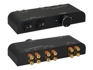 XtremPro 2 Way Speaker Switch, 1 in 2 Out Way Pair Stereo Speaker Selector w/Volume Control Metal Non-Slip Box - Black (61052) XtremPro 2 Way Speaker Switch, 1 in 2 Out Way Pair Stereo Speaker Selector w/Volume Control Metal Non-Slip Box - Black (61052)