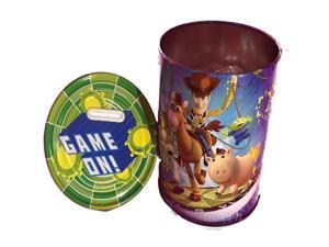 Toy Story Round Tin Coin Bank - "Game On!" Toy Story Round Tin Coin Bank - "Game On!"