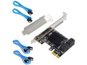 4 Port SATA Card, PCIe SATA III Controller Card to 6GB/s Internal Adapter Converter | PCI Express SATA 3.0 Expansion Card, Support 4 SATA 3.0 Devices for Desktop PC/Server/NAS 4 Port SATA Card, PCIe SATA III Controller Card to 6GB/s Internal Adapter Converter | PCI Express SATA 3.0 Expansion Card, Support 4 SATA 3.0 Devices for Desktop PC/Server/NAS