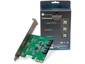 I/O CREST 2 Port SATA III PCI-e 2.0 x1 Controller Card Asmedia ASM1061 Non-Raid with Low Profile Bracket SY-PEX40039