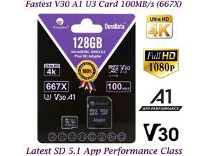 128GB Micro SD Card Plus Adapter Pack 128 GB MicroSD SDXC Class 10 Pro U3 A1 V30 Extreme Speed 100MB/s UHS-I UHS-1 TF XC MicroSDXC Memory Card for Cell Phone Nintendo Galaxy Fire Gopro 128GB Micro SD Card Plus Adapter Pack 128 GB MicroSD SDXC Class 10 Pro U3 A1 V30 Extreme Speed 100MB/s UHS-I UHS-1 TF XC MicroSDXC Memory Card for Cell Phone Nintendo Galaxy Fire Gopro