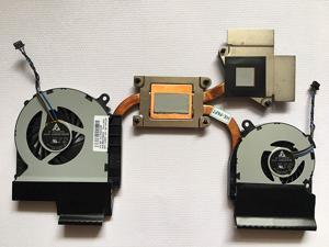 NEW for HP Envy 15-3000 series dual cooling fans with heatsink SPS 668827-001 