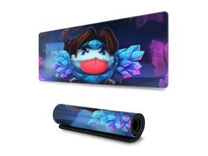 Water Proof Non-Slip Rubber Base PRO Gaming Mouse Pad with Stitched Edges XXL Extra Large Gaming Desk Black Cloth Mousepad 40x18x0.12 Inches ICONIC