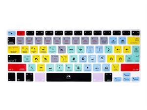 Us EU Universal Version Adobe Premiere Pro Functional Silicone Keyboard Cover for MacBook Air Pro Retina 13 15 17 Film Skin-Beige