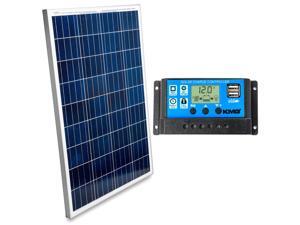 100 Watts 12 Volts Polycrystalline Solar Panel + Charge Controller Combo - Fast Charging, High Efficiency, and Long Lasting - Perfect for Off-Grid Applications, Motorhomes, Vans, Boats, Tiny Homes 100 Watts 12 Volts Polycrystalline Solar Panel + Charge Controller Combo - Fast Charging, High Efficiency, and Long Lasting - Perfect for Off-Grid Applications, Motorhomes, Vans, Boats, Tiny Homes