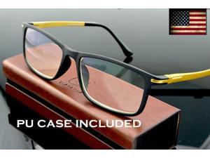 Al-mg Alloy Spring Temples Ultralight Durable Fashion Reading Glasses + PU Case +0.75 To +4