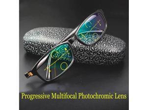 Progressive Multifocal Reading Glasses Designer Hand Made Frame Black Eyeglasses See Near And Far ADD +0.75 To +4