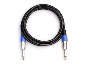 2018 Universal 180cm 6FT Mono Balanced 6.35mm Male to Male Stereo Microphone Cable High quality Black 2018 Universal 180cm 6FT Mono Balanced 6.35mm Male to Male Stereo Microphone Cable High quality Black
