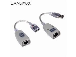 LANDFOX2018 2PCS USB Extension Extender Adapter Up To 150ft Using CAT5 RJ45 Cat6 LAN Cable Extension Dropshipping LANDFOX2018 2PCS USB Extension Extender Adapter Up To 150ft Using CAT5 RJ45 Cat6 LAN Cable Extension Dropshipping