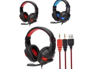 USB Wired LED 3.5mm 30mW 20-20000 Hz Gaming Headset with Mic for PC Laptop Phone Headphones Dropshipping