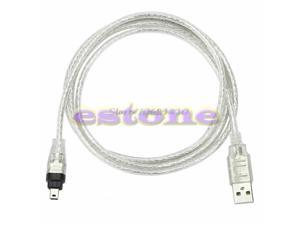 5ft 1.4m USB To Firewire iEEE 1394 4 Pin For iLink Adapter Cable Z17 Drop Ship