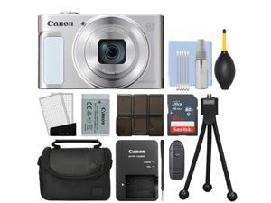 Canon PowerShot SX620 HS 20.2MP Digital Camera Silver / White + 16GB Kit Canon PowerShot SX620 HS 20.2MP Digital Camera Silver / White + 16GB Kit