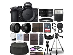 Nikon Z50 Mirrorless Camera Body + 3 Lens Kit 16-50mm Z VR + 32GB + Flash & More
