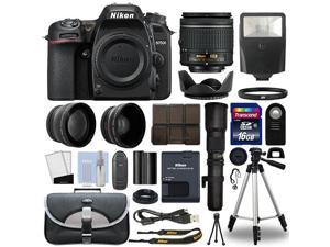 Nikon D7500 Digital SLR Camera + 4 Lens 18-55mm VR + 500mm + 16GB Telephoto Kit