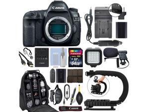 Canon EOS 5D Mark IV 30.4MP Full Frame 4K DSLR Camera Body + 64GB Pro Video Kit