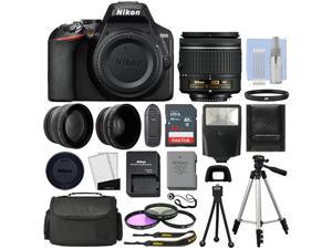 Nikon D3500 Digital SLR Camera Black + 3 Lens: 18-55mm VR Lens + 32GB Bundle