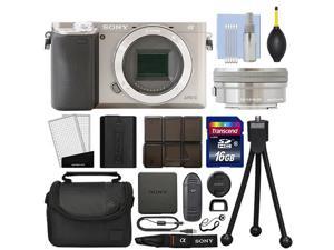 Sony Alpha a6000 Mirrorless Digital Camera with 16-50mm Lens Silver + 16GB Kit