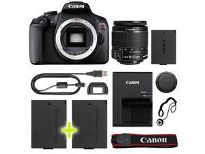 Canon EOS Rebel T7  2000D DSLR Camera with 1855mm IS II Lens Backup Power Kit