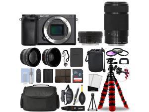 Sony Alpha a6400 Camera Black + 16-50mm + 55-210mm 32GB Multi Lens Bundle