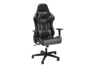 Essentials Collection High Back PU Leather Gaming Chair, in Grey (ESS-6075-GRY)