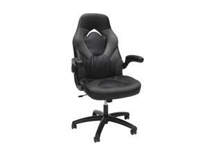 OFM Essentials Collection Racing Style Bonded Leather Gaming Chair, in Gray (ESS-3085-GRY) OFM Essentials Collection Racing Style Bonded Leather Gaming Chair, in Gray (ESS-3085-GRY)