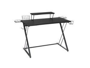 OFM Essentials Collection 55" Gaming Computer Desk, 35" Monitor Shelf, Z-Base, in Gray/Black (ESS-1101-GRY-BLK) OFM Essentials Collection 55" Gaming Computer Desk, 35" Monitor Shelf, Z-Base, in Gray/Black (ESS-1101-GRY-BLK)