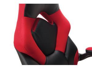 OFM Essentials Collection Racing Style Bonded Leather Gaming Chair, in Red (ESS-3085-RED) OFM Essentials Collection Racing Style Bonded Leather Gaming Chair, in Red (ESS-3085-RED)