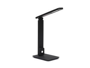 OFM Core Collection Industrial LED Desk Lamp with Touch Activated Switch and USB Charging Port, in Black (4025-BLK)