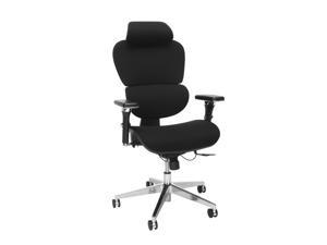 OFM Ergo Fabric Upholstered Office Chair with Optional Headrest, Lumbar Support, in Black (540-F-BLK)