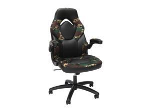 OFM Essentials Collection Racing Style Bonded Leather Gaming Chair, in Forest Camo (ESS-3085-FST) OFM Essentials Collection Racing Style Bonded Leather Gaming Chair, in Forest Camo (ESS-3085-FST)